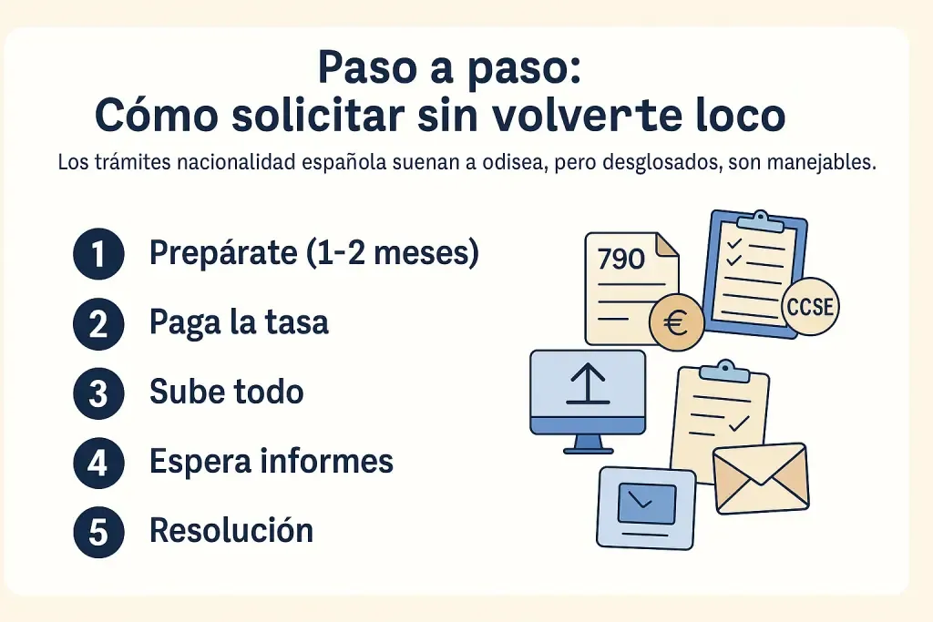 Guía visual trámites nacionalidad española 2025