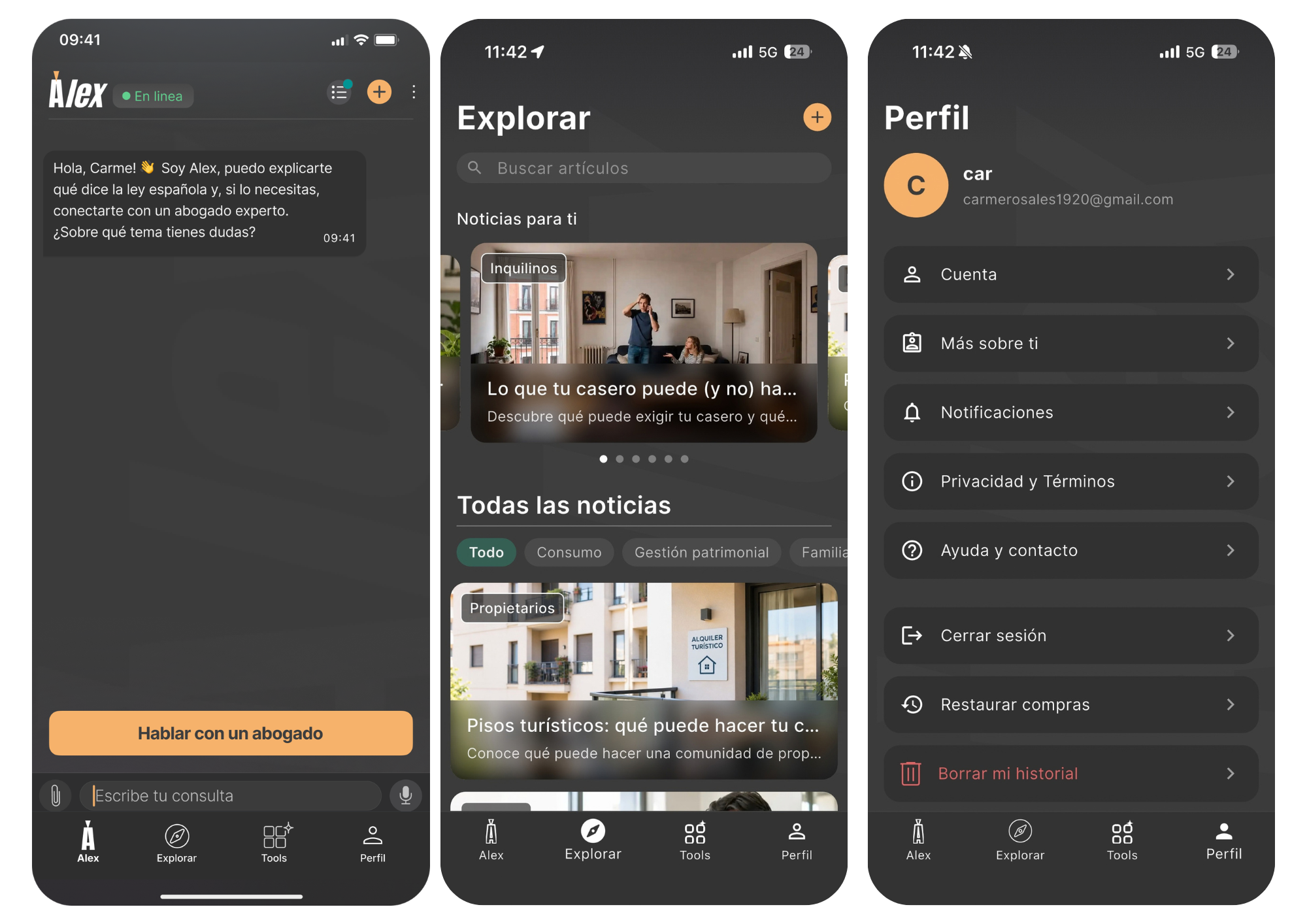 Imagen Alex Screen IOS
